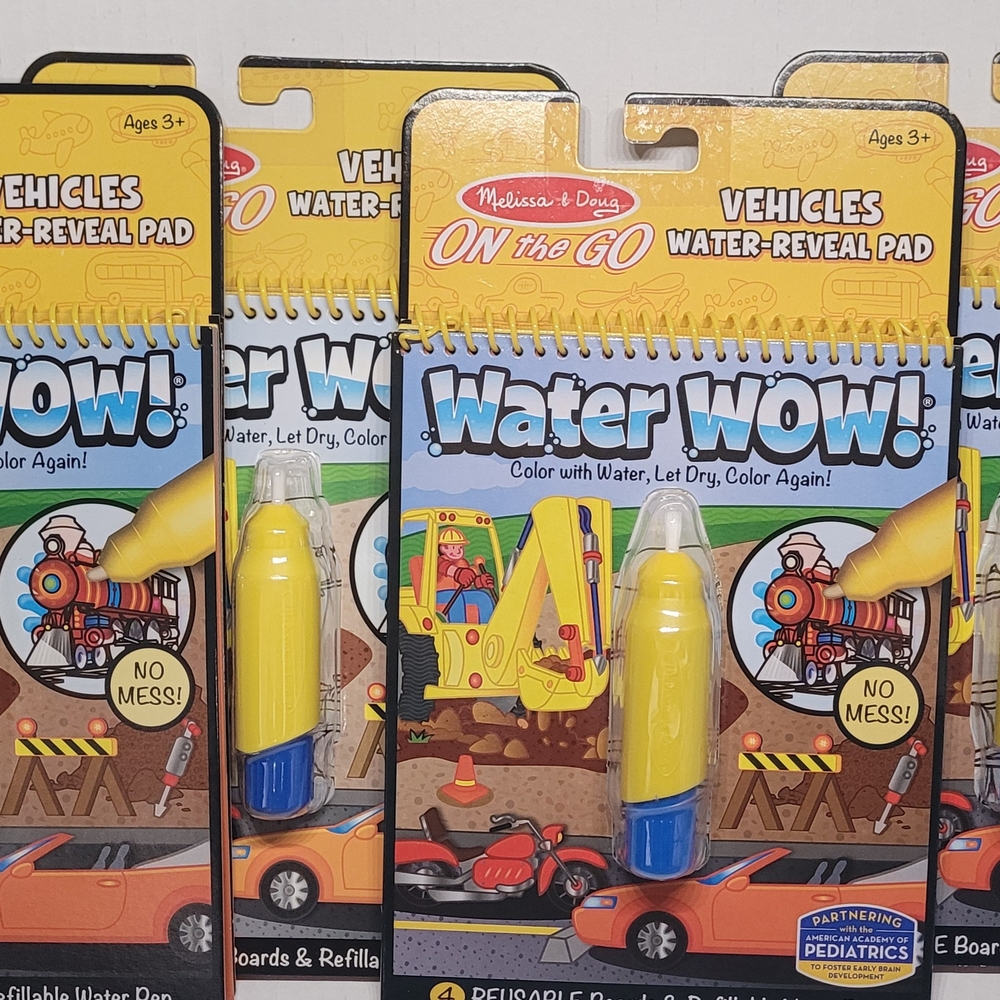 Four (4) Melissa & Doug Vehicles Water Wow! Activity Pads